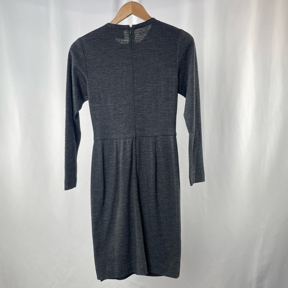 Vintage Jeannene Booher Wool Long Sleeve Dress in Grey‎ Size 0 - Picture 6 of 7